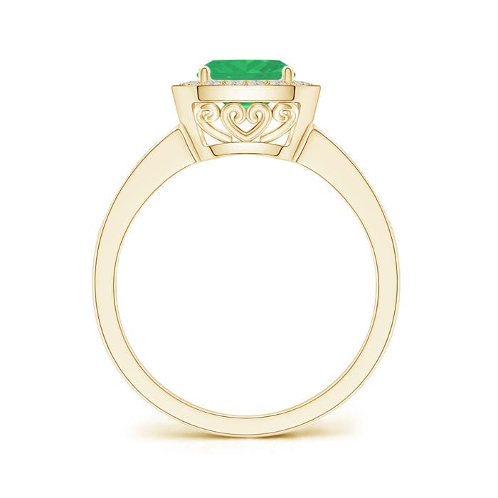 A - Emerald / 1.09 CT / 14 KT Yellow Gold