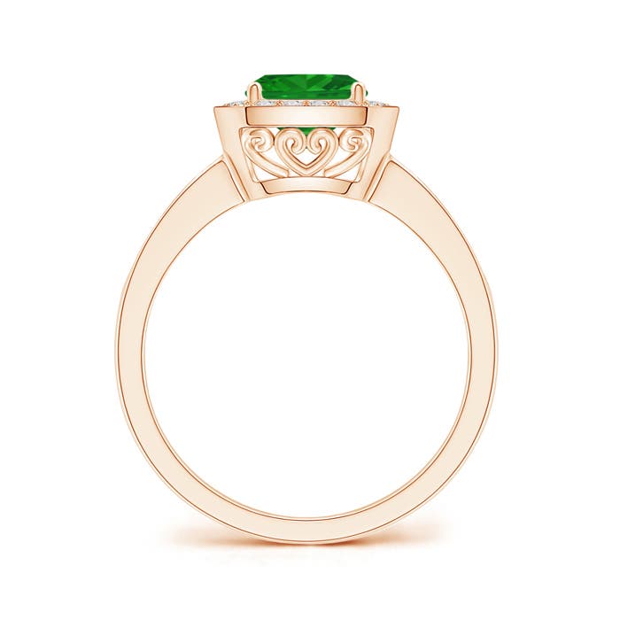 AAA - Emerald / 1.09 CT / 14 KT Rose Gold