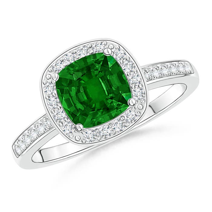 AAAA - Emerald / 1.09 CT / 14 KT White Gold