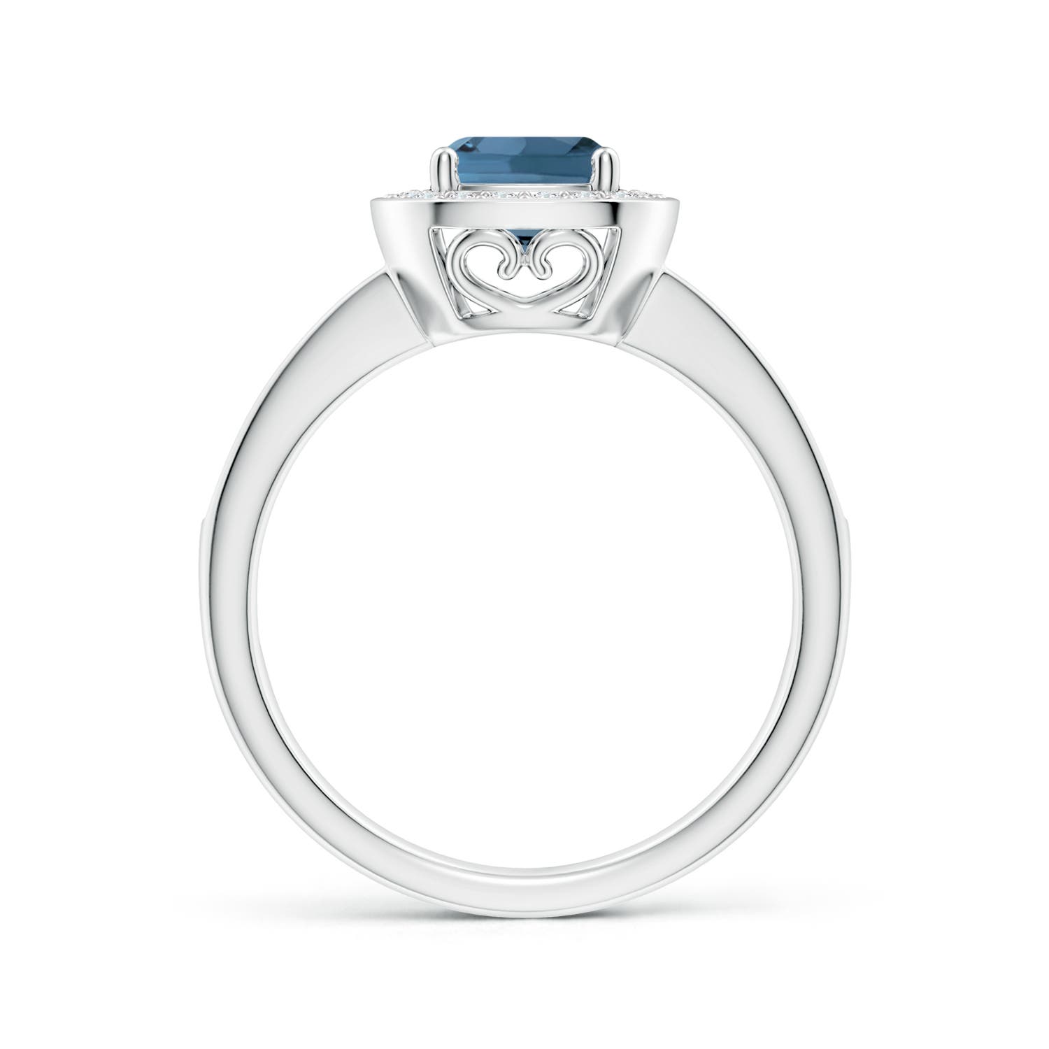 A - London Blue Topaz / 1.34 CT / 14 KT White Gold