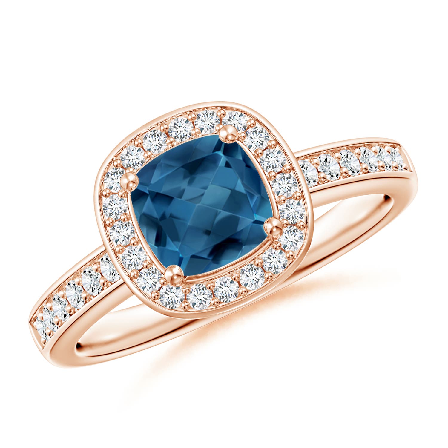 AA - London Blue Topaz / 1.34 CT / 14 KT Rose Gold