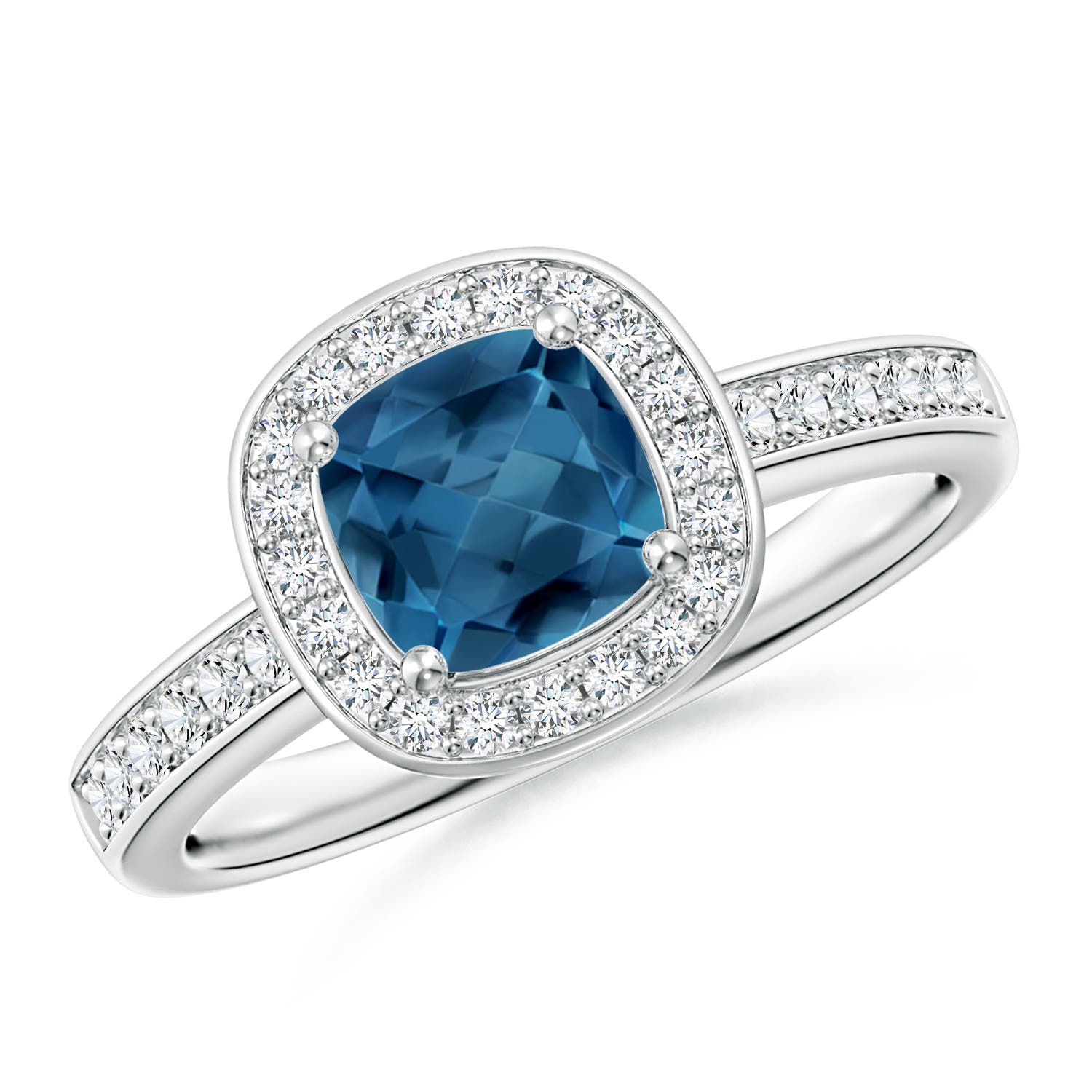 AA - London Blue Topaz / 1.34 CT / 14 KT White Gold