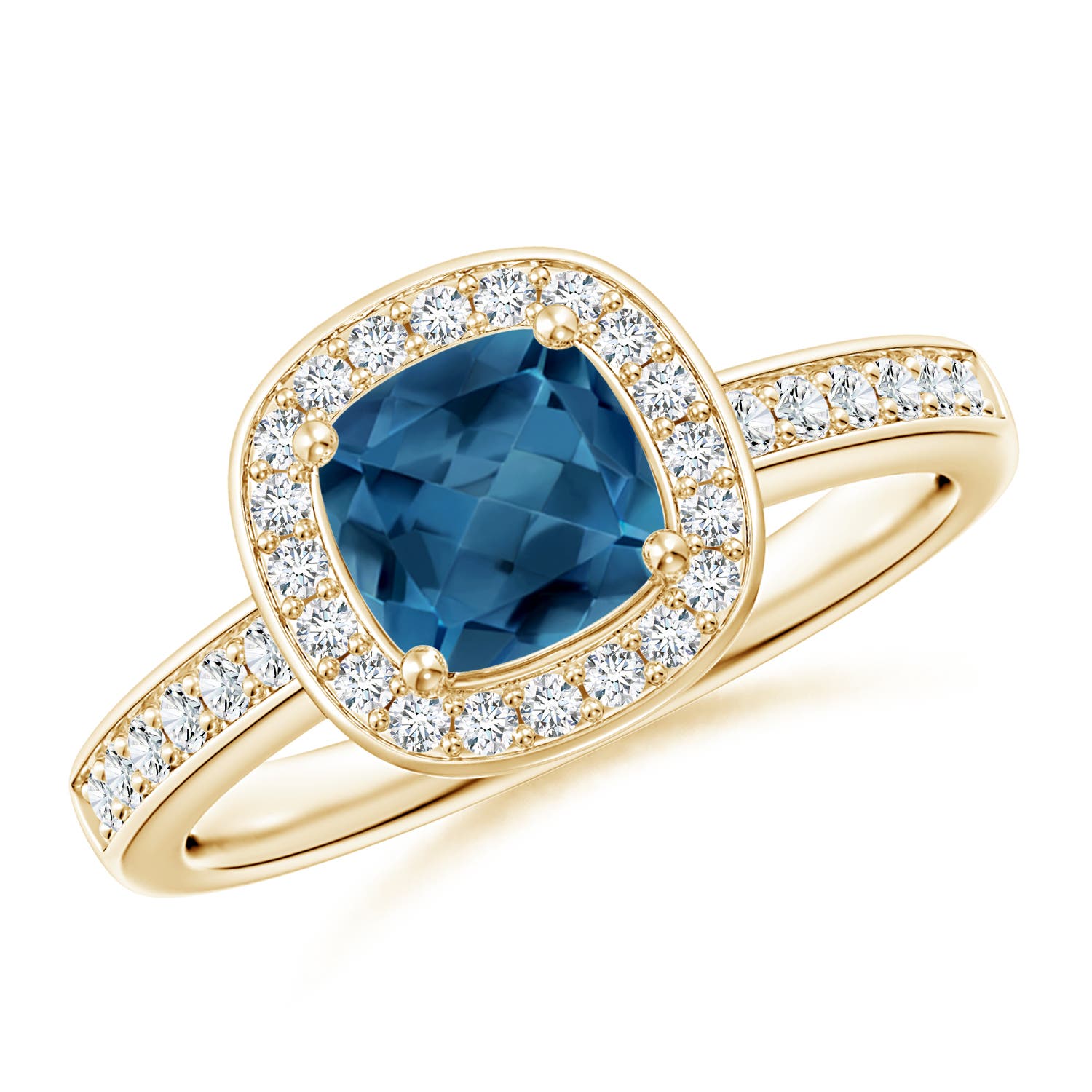 AA - London Blue Topaz / 1.34 CT / 14 KT Yellow Gold