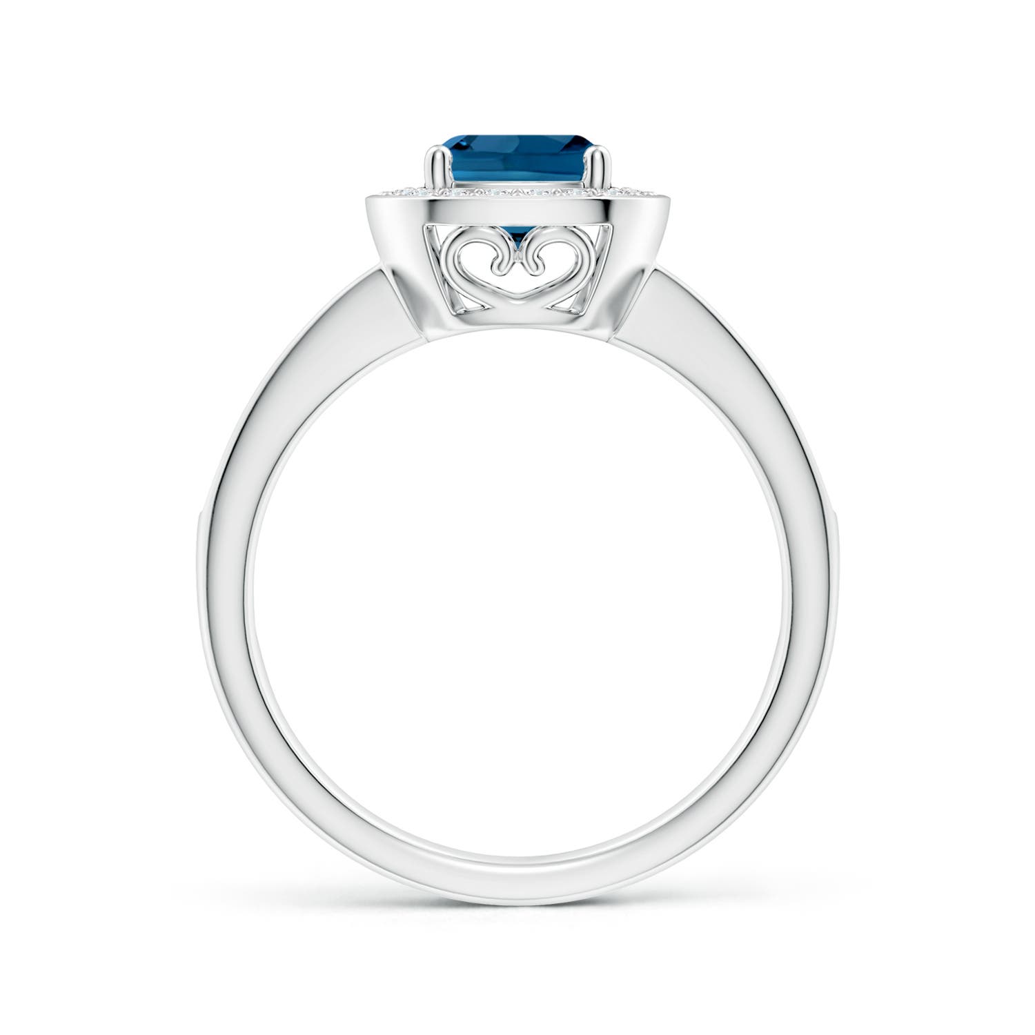 AAA - London Blue Topaz / 1.34 CT / 14 KT White Gold