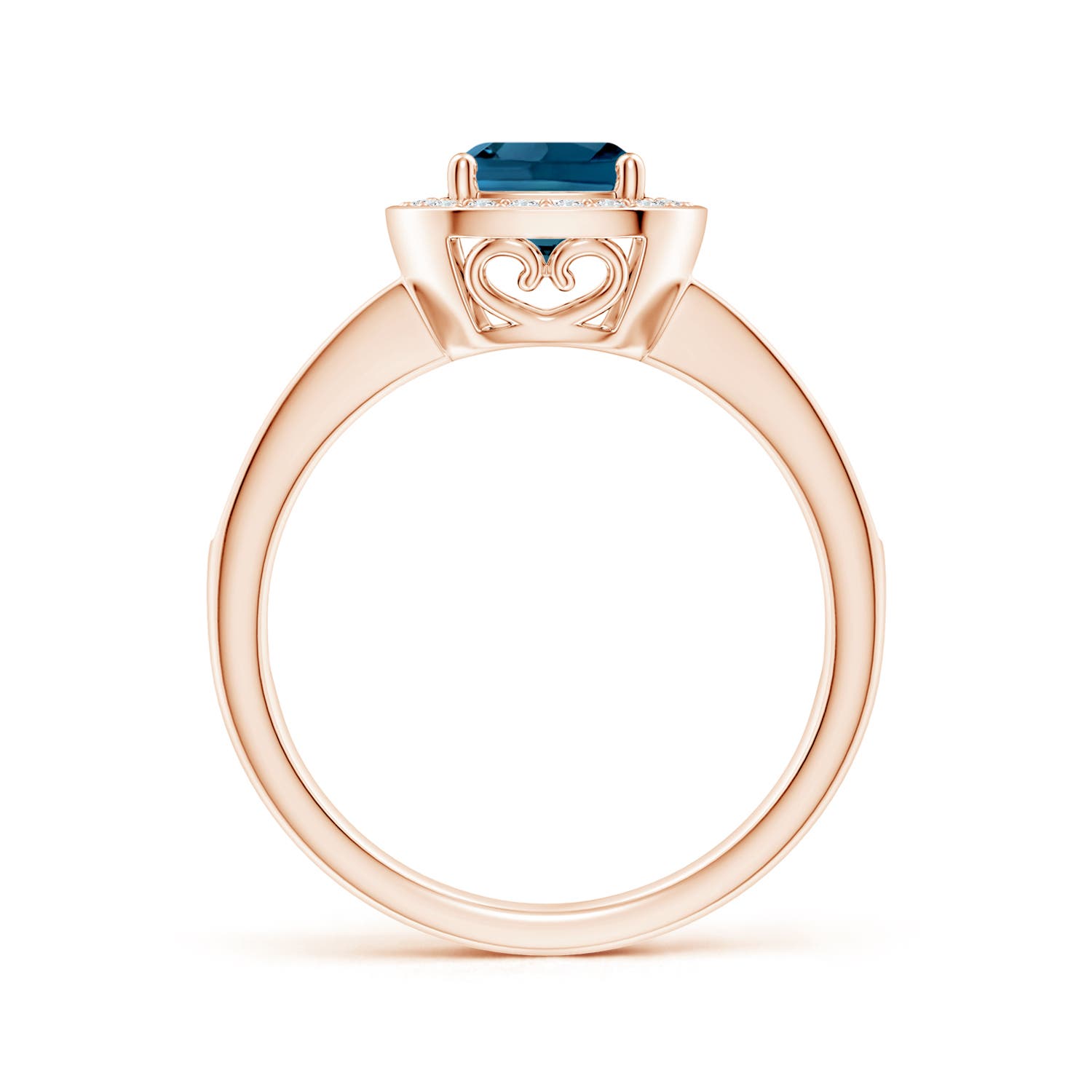 AAAA - London Blue Topaz / 1.34 CT / 14 KT Rose Gold