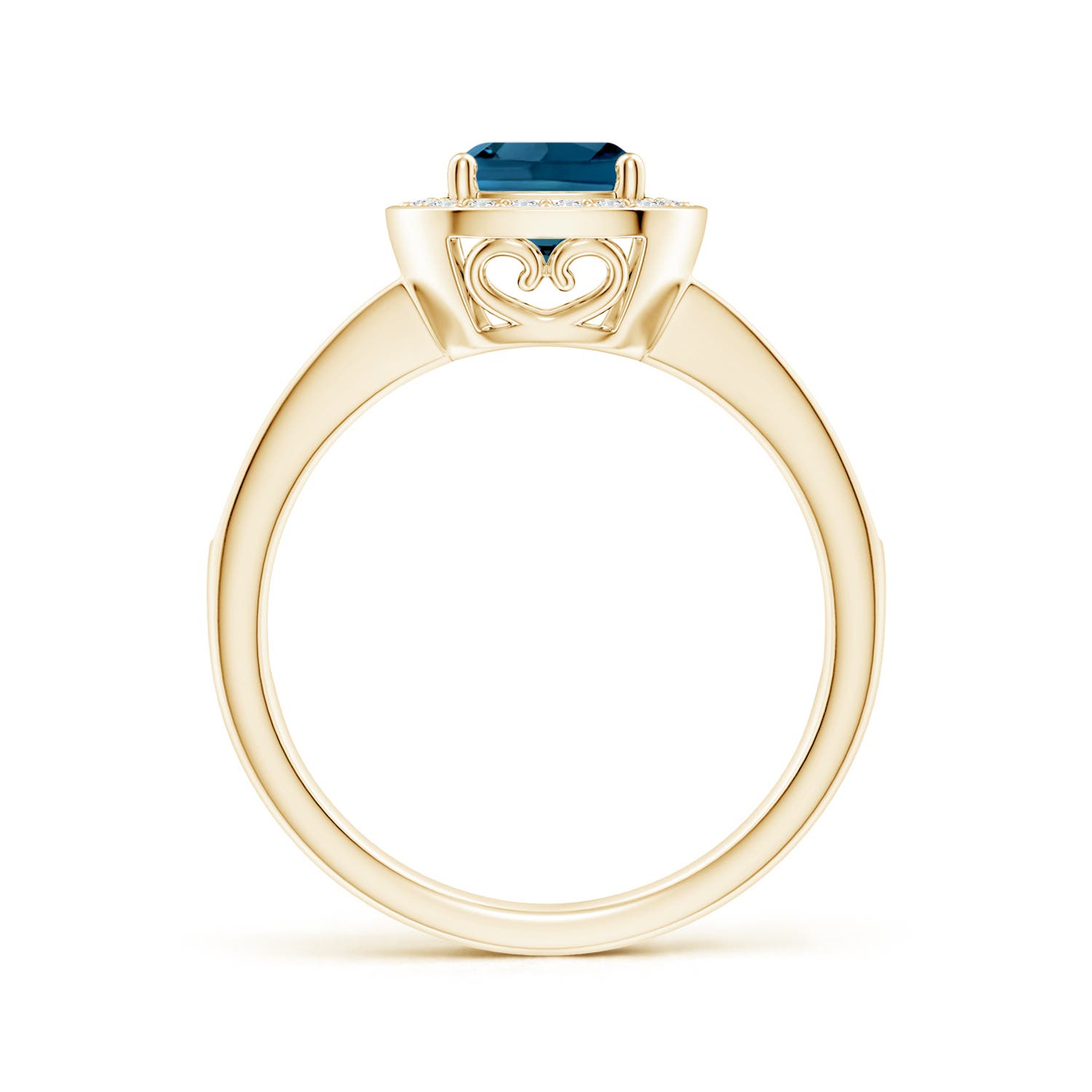 AAAA - London Blue Topaz / 1.34 CT / 14 KT Yellow Gold