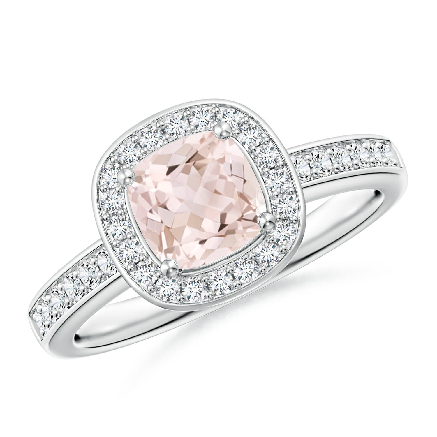 A - Morganite / 0.99 CT / 14 KT White Gold