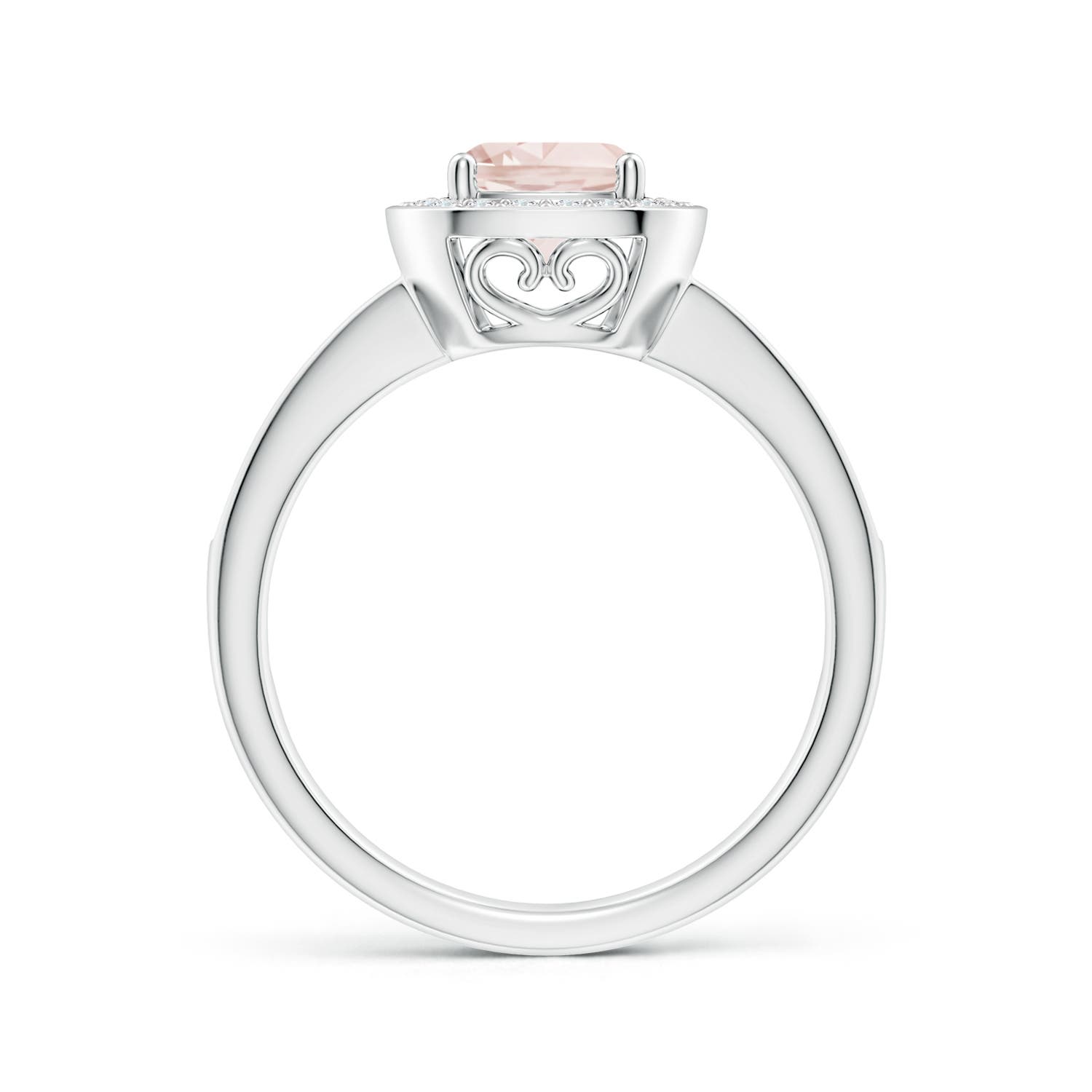 A - Morganite / 0.99 CT / 14 KT White Gold