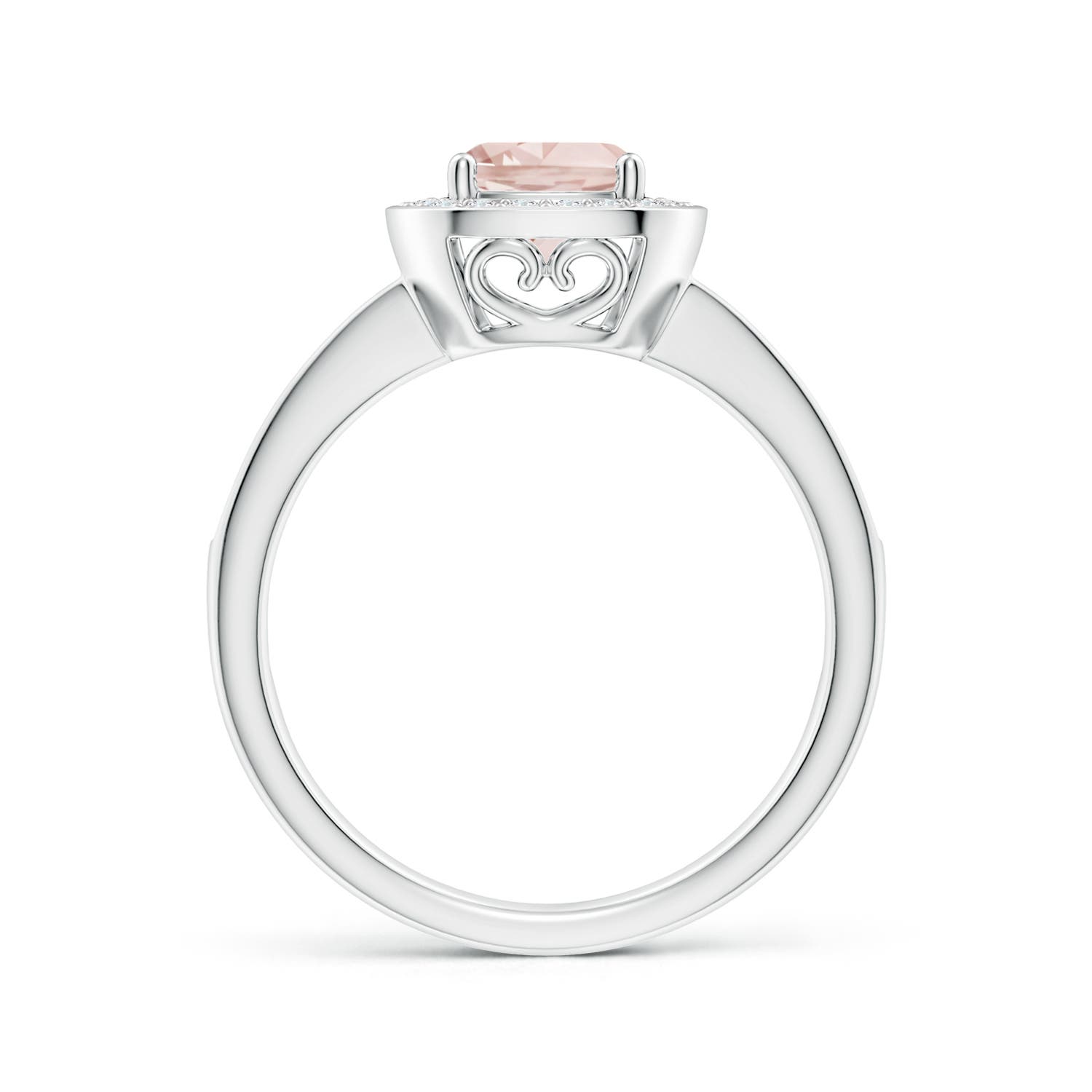 AA - Morganite / 0.99 CT / 14 KT White Gold