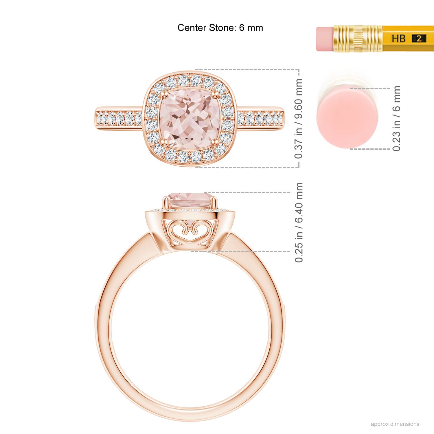 AAA - Morganite / 0.99 CT / 14 KT Rose Gold