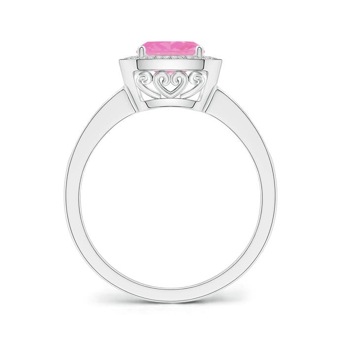 A - Pink Sapphire / 1.14 CT / 14 KT White Gold