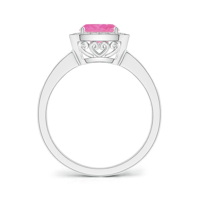 AA - Pink Sapphire / 1.14 CT / 14 KT White Gold