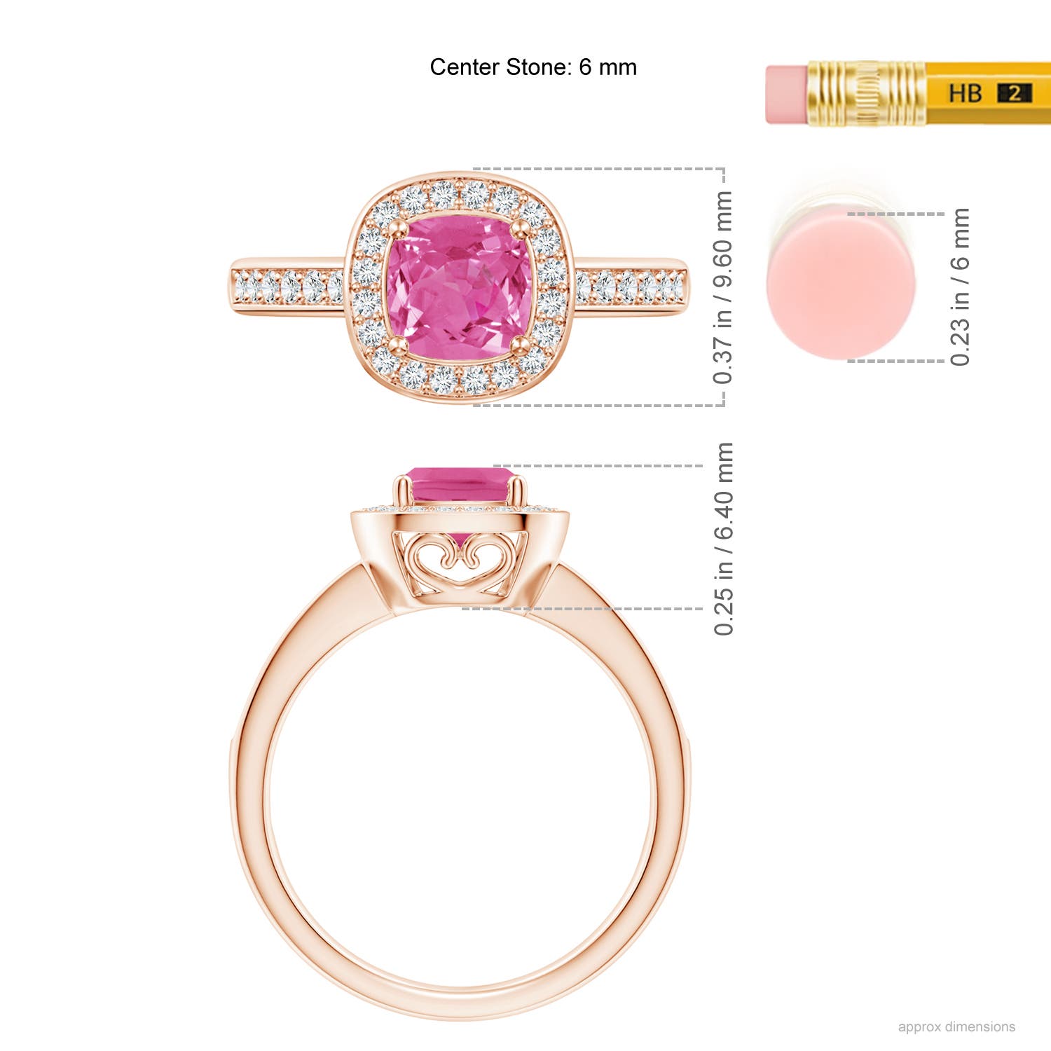 AAA - Pink Sapphire / 1.14 CT / 14 KT Rose Gold