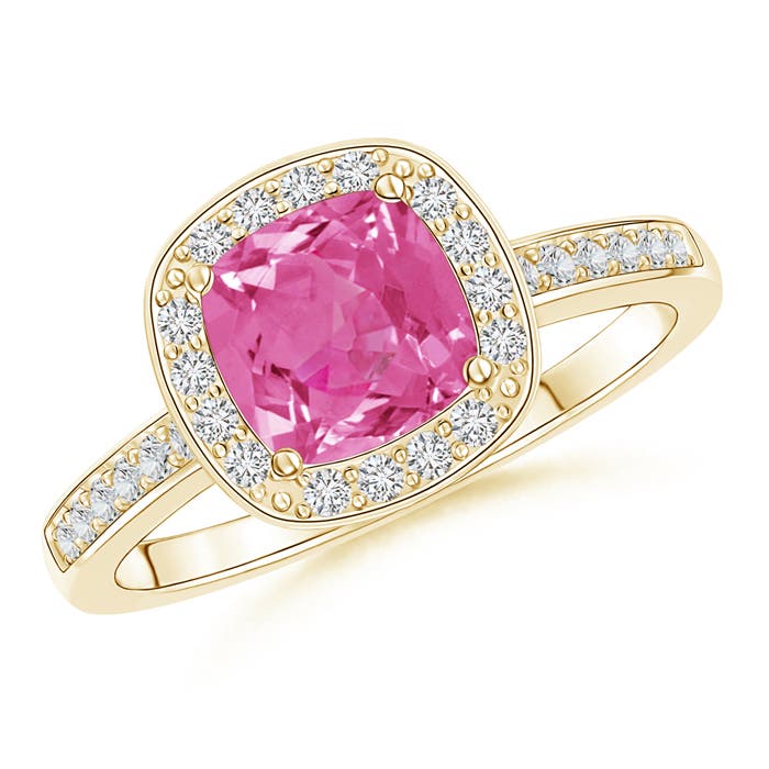 AAA - Pink Sapphire / 1.14 CT / 14 KT Yellow Gold