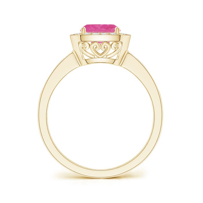 AAAA - Pink Sapphire / 1.14 CT / 14 KT Yellow Gold