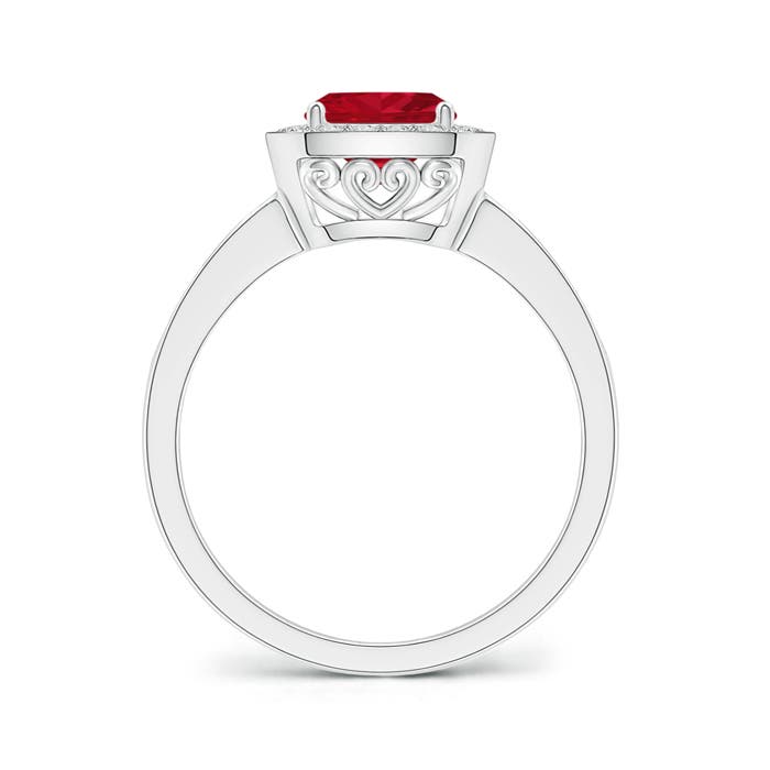 AAA - Ruby / 1.19 CT / 14 KT White Gold