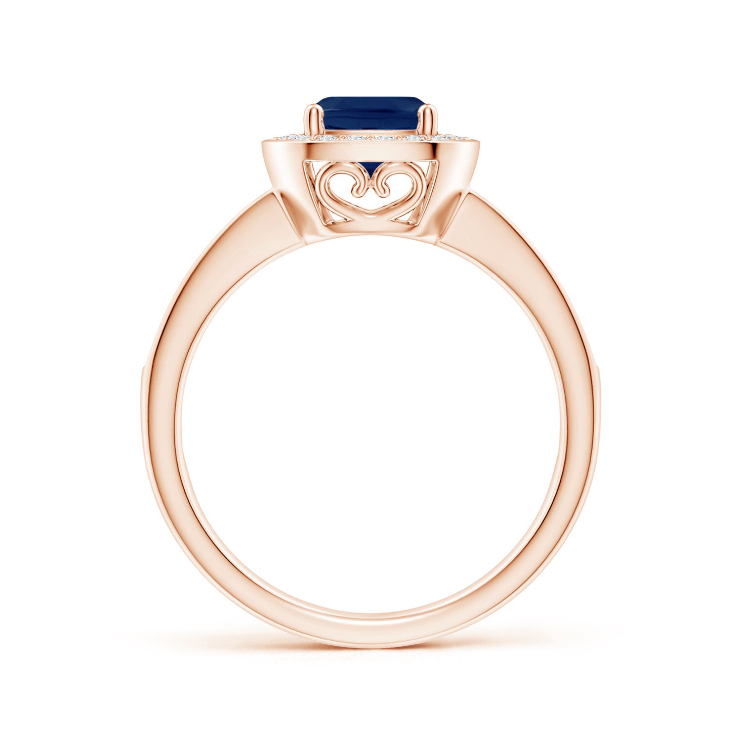 A - Blue Sapphire / 1.24 CT / 14 KT Rose Gold