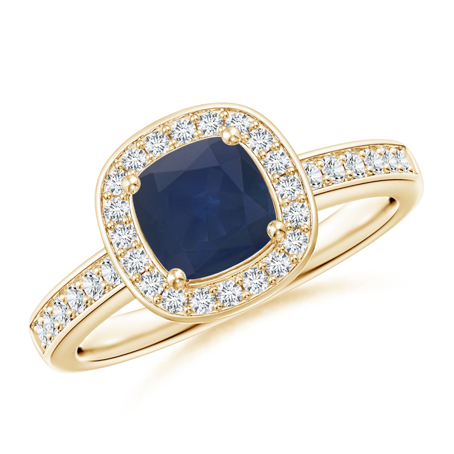 A - Blue Sapphire / 1.24 CT / 14 KT Yellow Gold