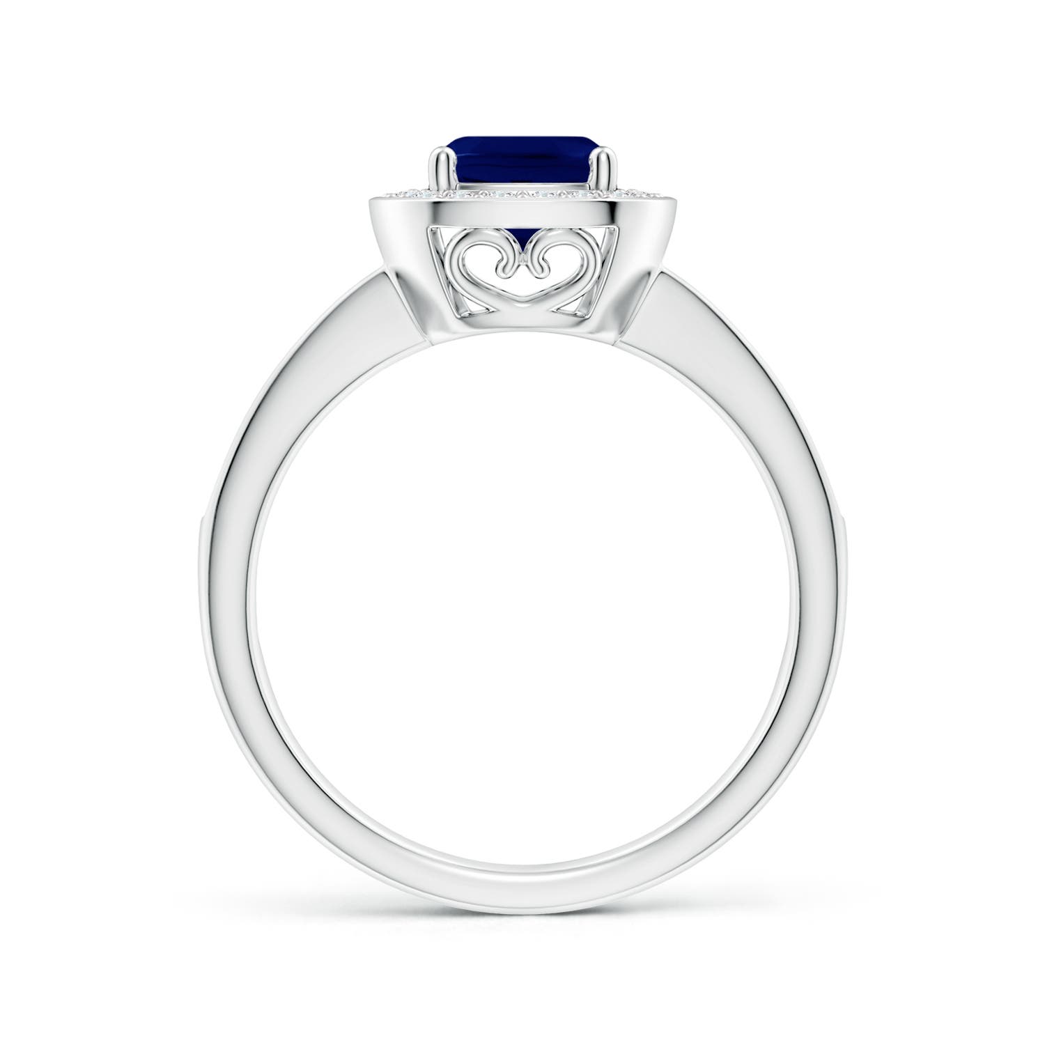 AA - Blue Sapphire / 1.24 CT / 14 KT White Gold