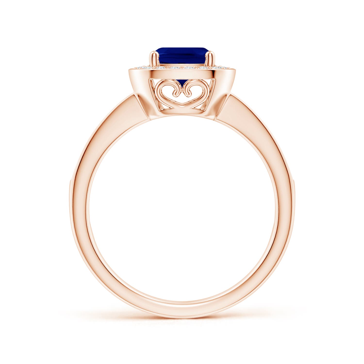 AAA - Blue Sapphire / 1.24 CT / 14 KT Rose Gold