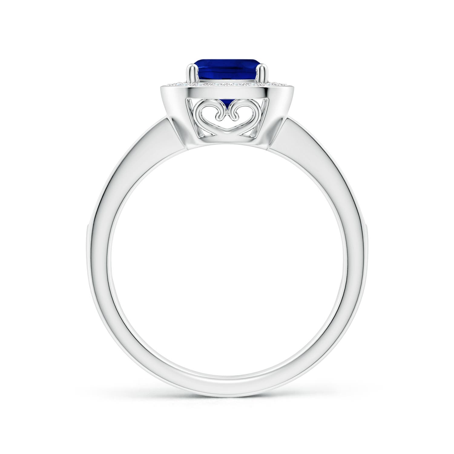 AAAA - Blue Sapphire / 1.24 CT / 14 KT White Gold