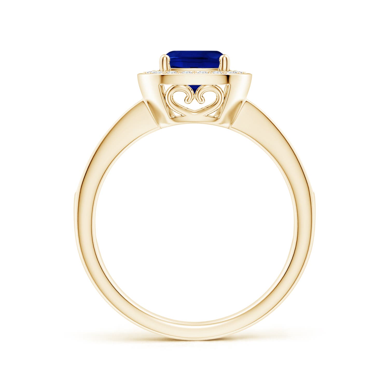 AAAA - Blue Sapphire / 1.24 CT / 14 KT Yellow Gold