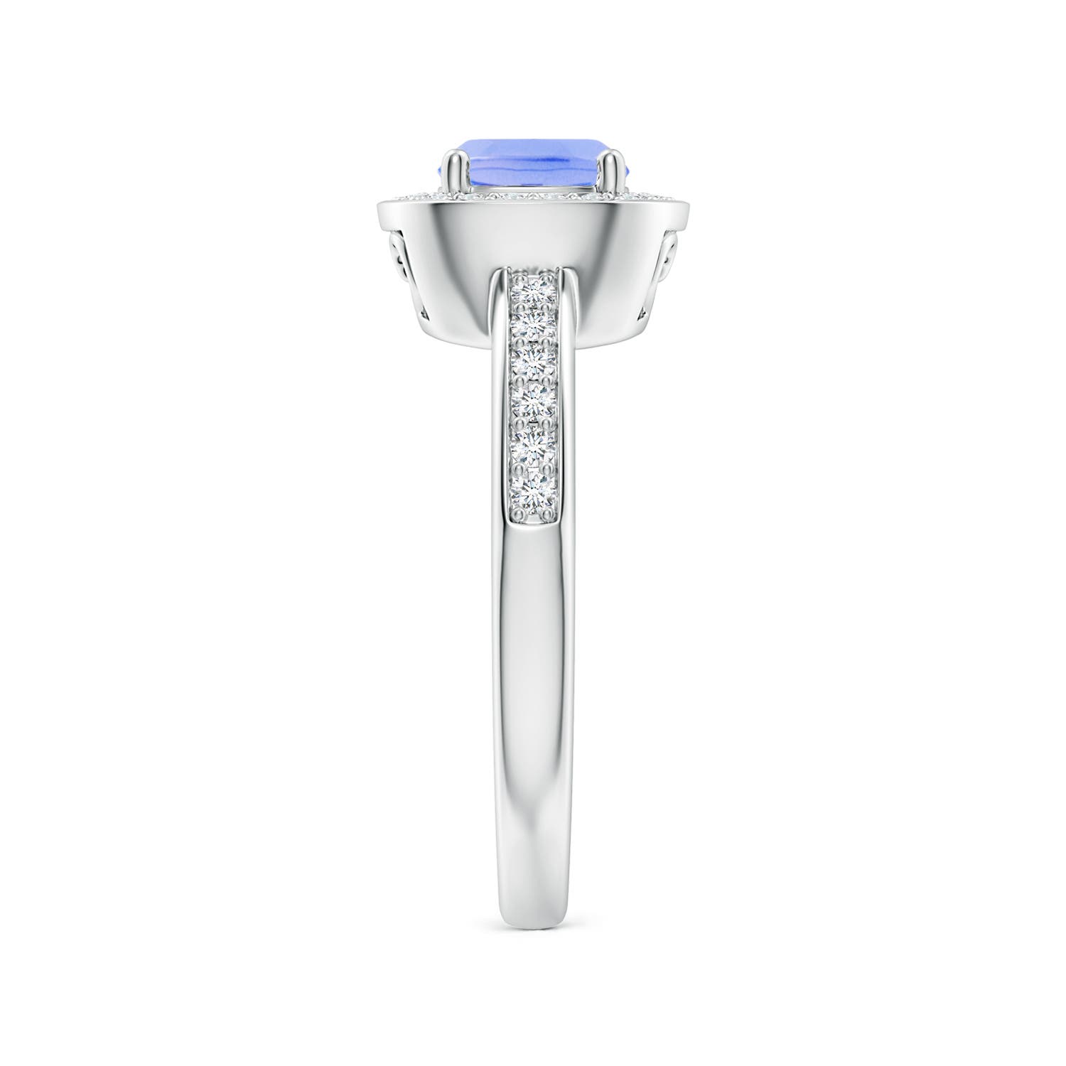 A - Tanzanite / 1.29 CT / 14 KT White Gold