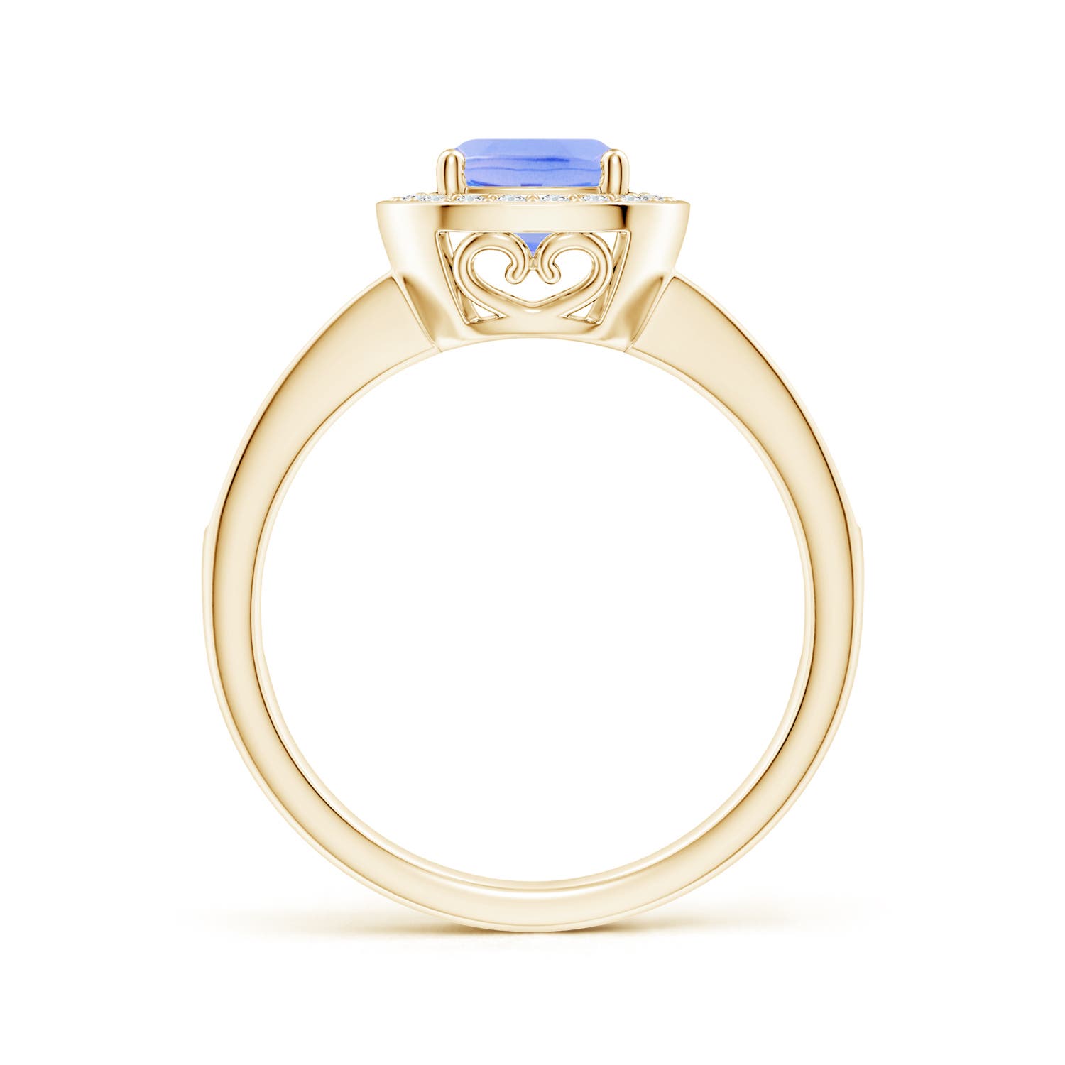 A - Tanzanite / 1.29 CT / 14 KT Yellow Gold