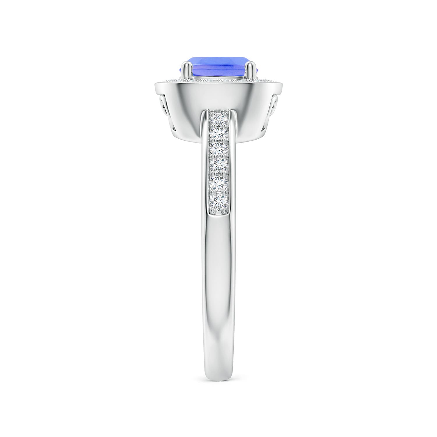 AA - Tanzanite / 1.29 CT / 14 KT White Gold