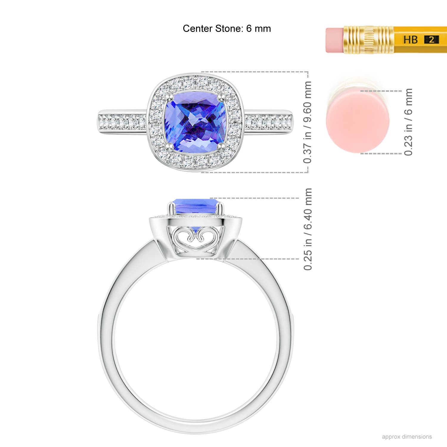 AA - Tanzanite / 1.29 CT / 14 KT White Gold