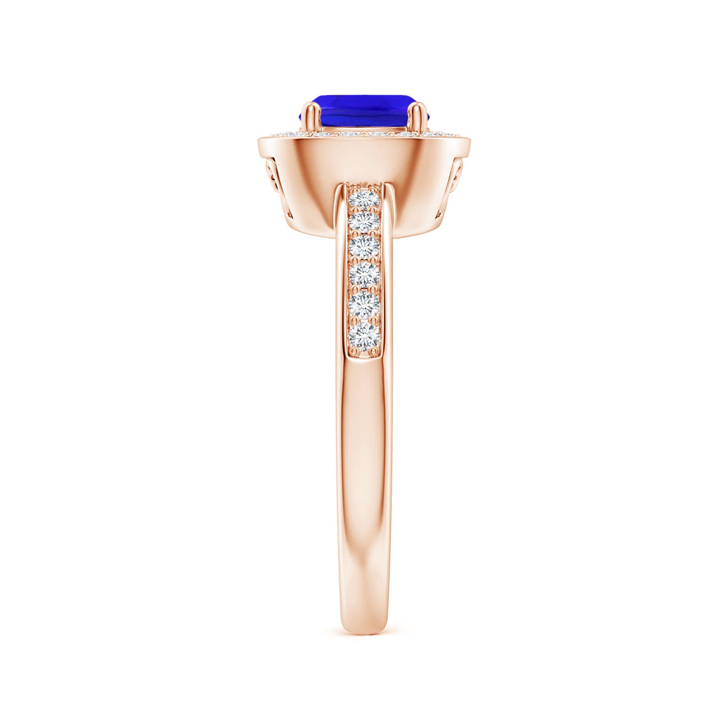 AAA - Tanzanite / 1.29 CT / 14 KT Rose Gold