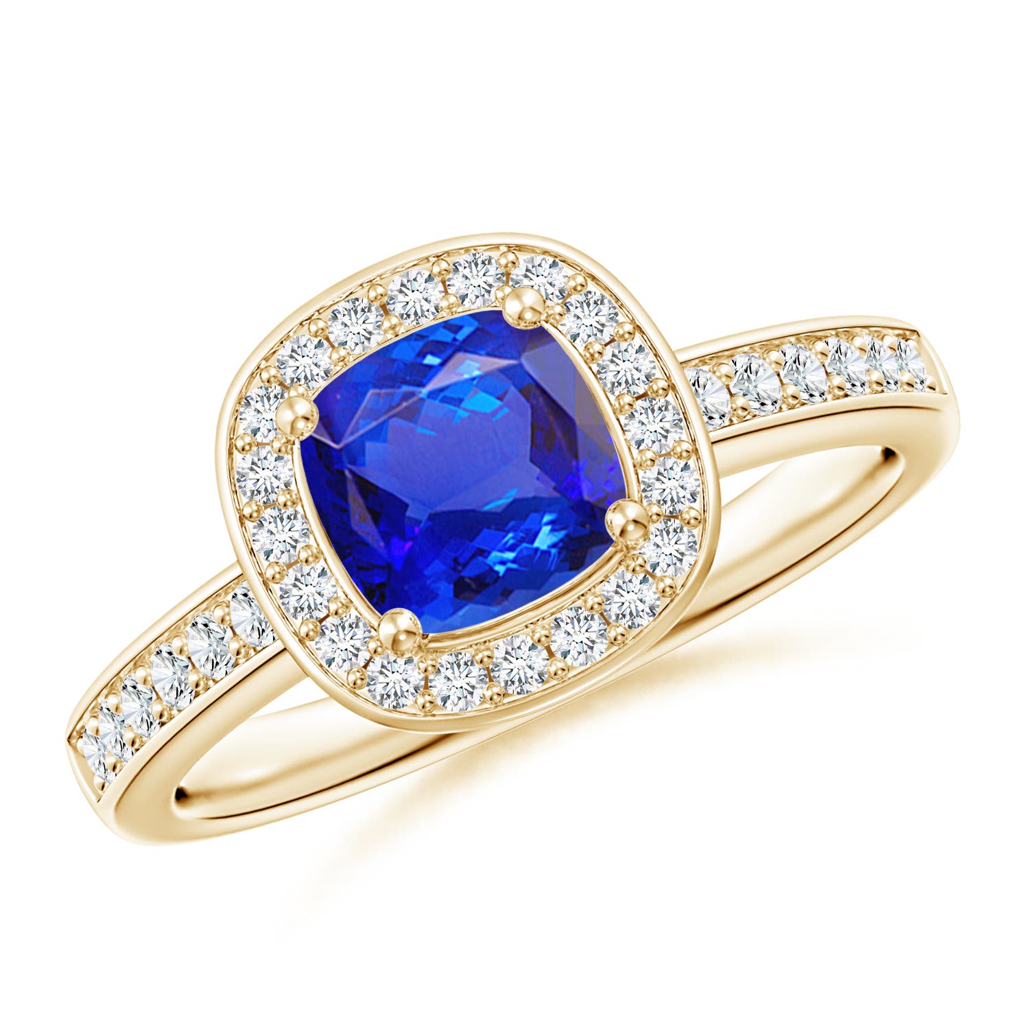 AAA - Tanzanite / 1.29 CT / 14 KT Yellow Gold