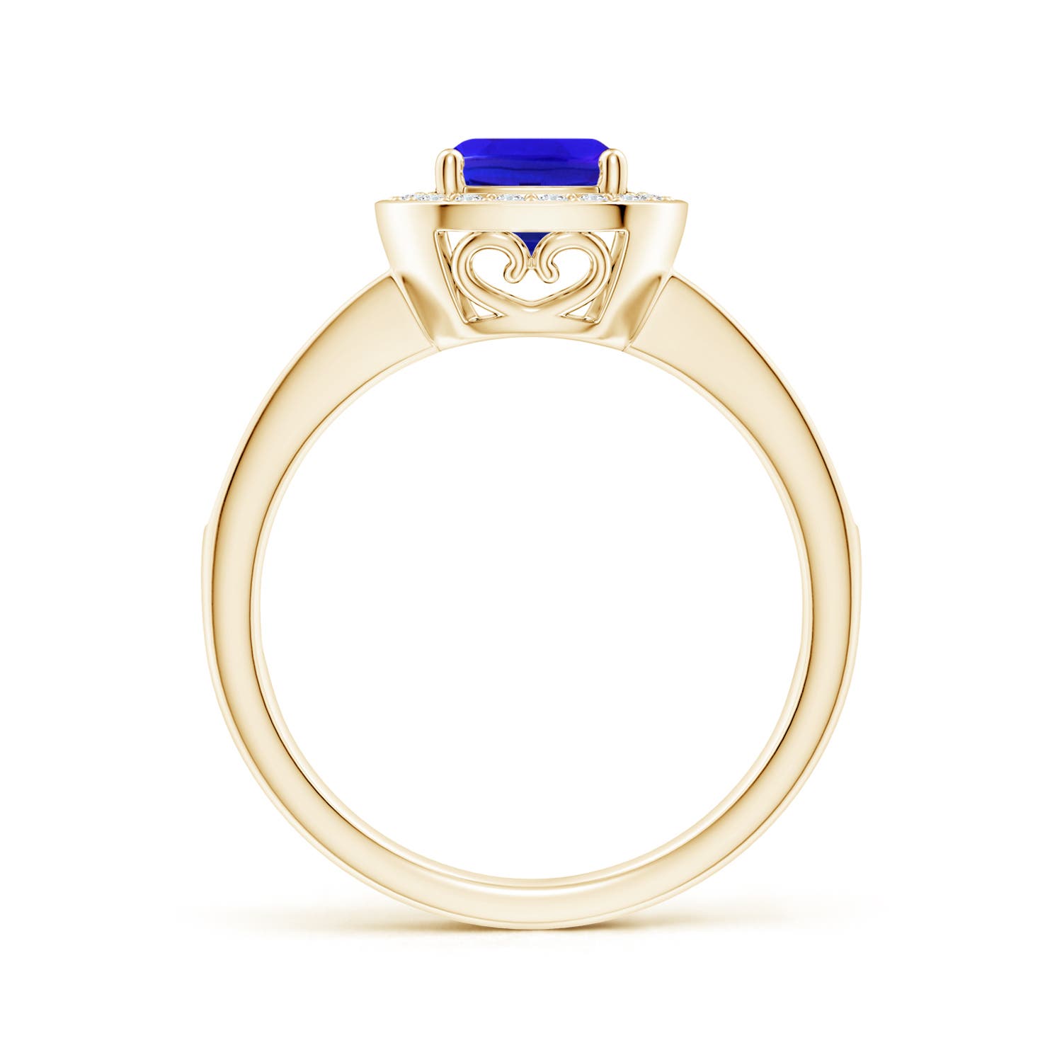 AAA - Tanzanite / 1.29 CT / 14 KT Yellow Gold