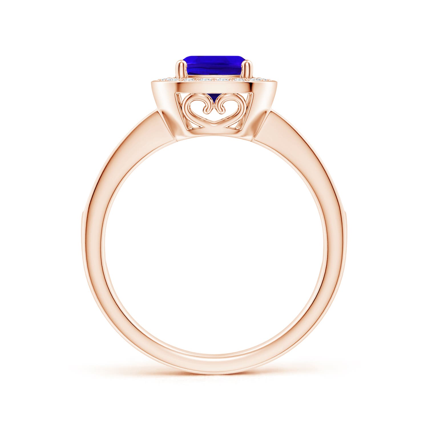 AAAA - Tanzanite / 1.29 CT / 14 KT Rose Gold