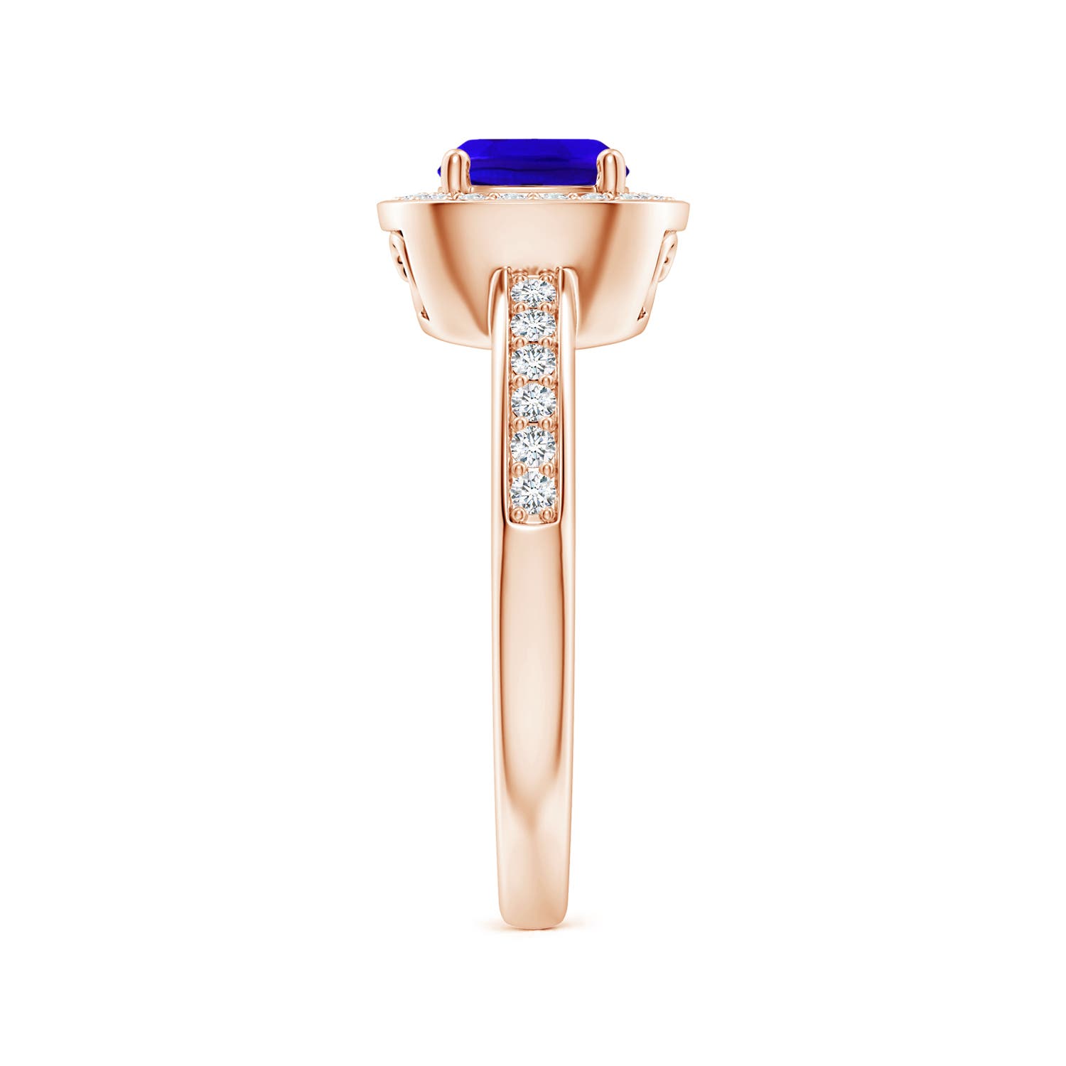 AAAA - Tanzanite / 1.29 CT / 14 KT Rose Gold