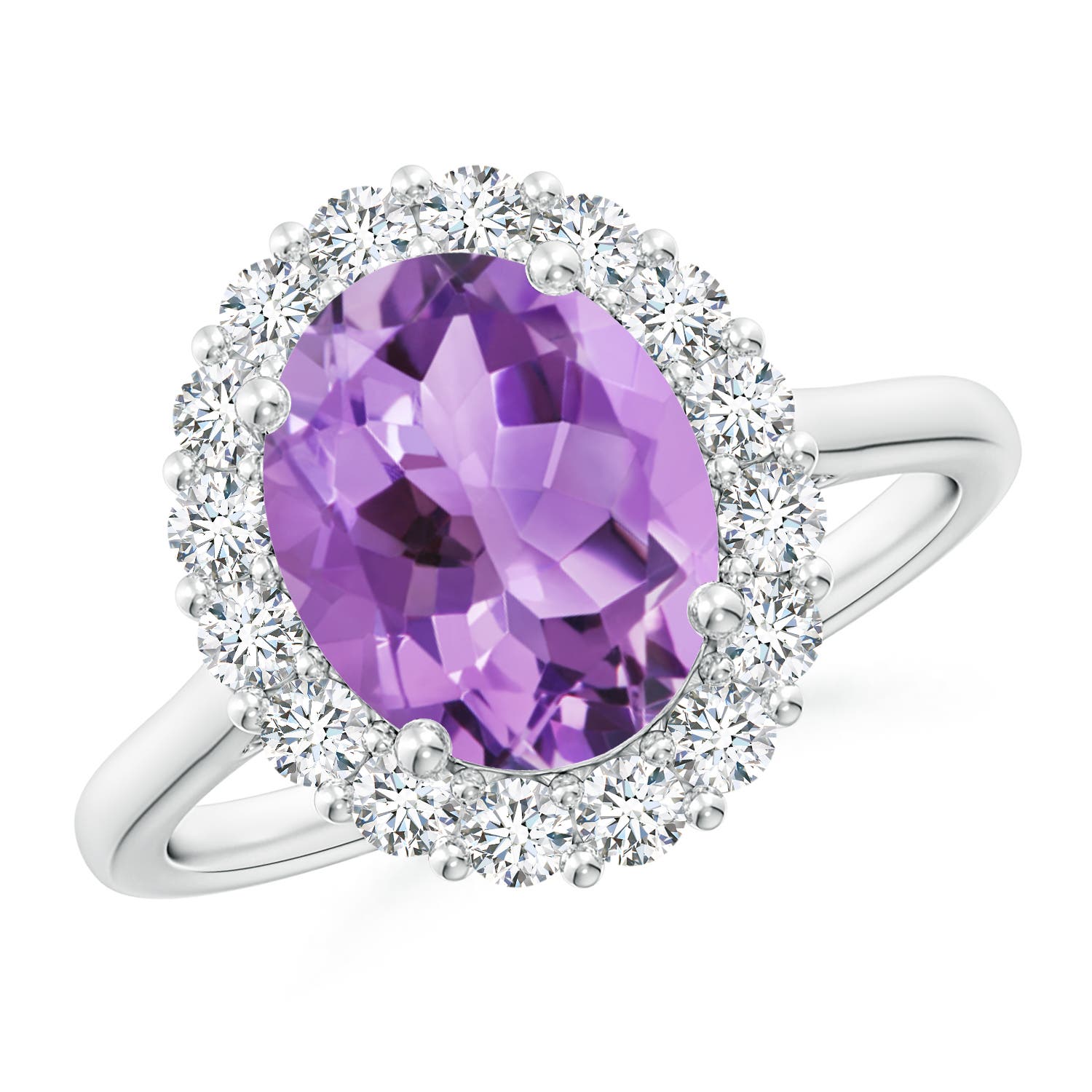 A - Amethyst / 2.98 CT / 14 KT White Gold