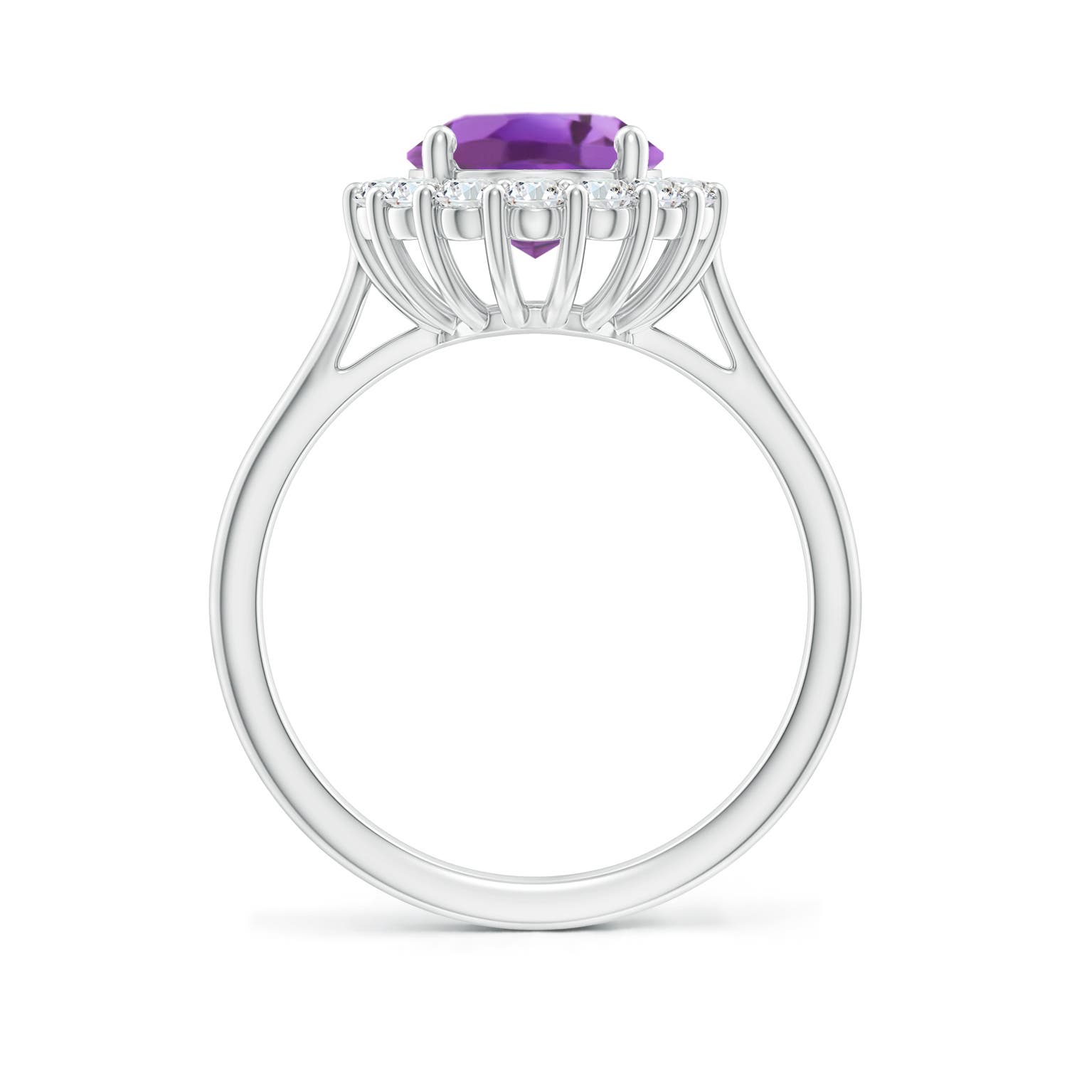 A - Amethyst / 2.98 CT / 14 KT White Gold