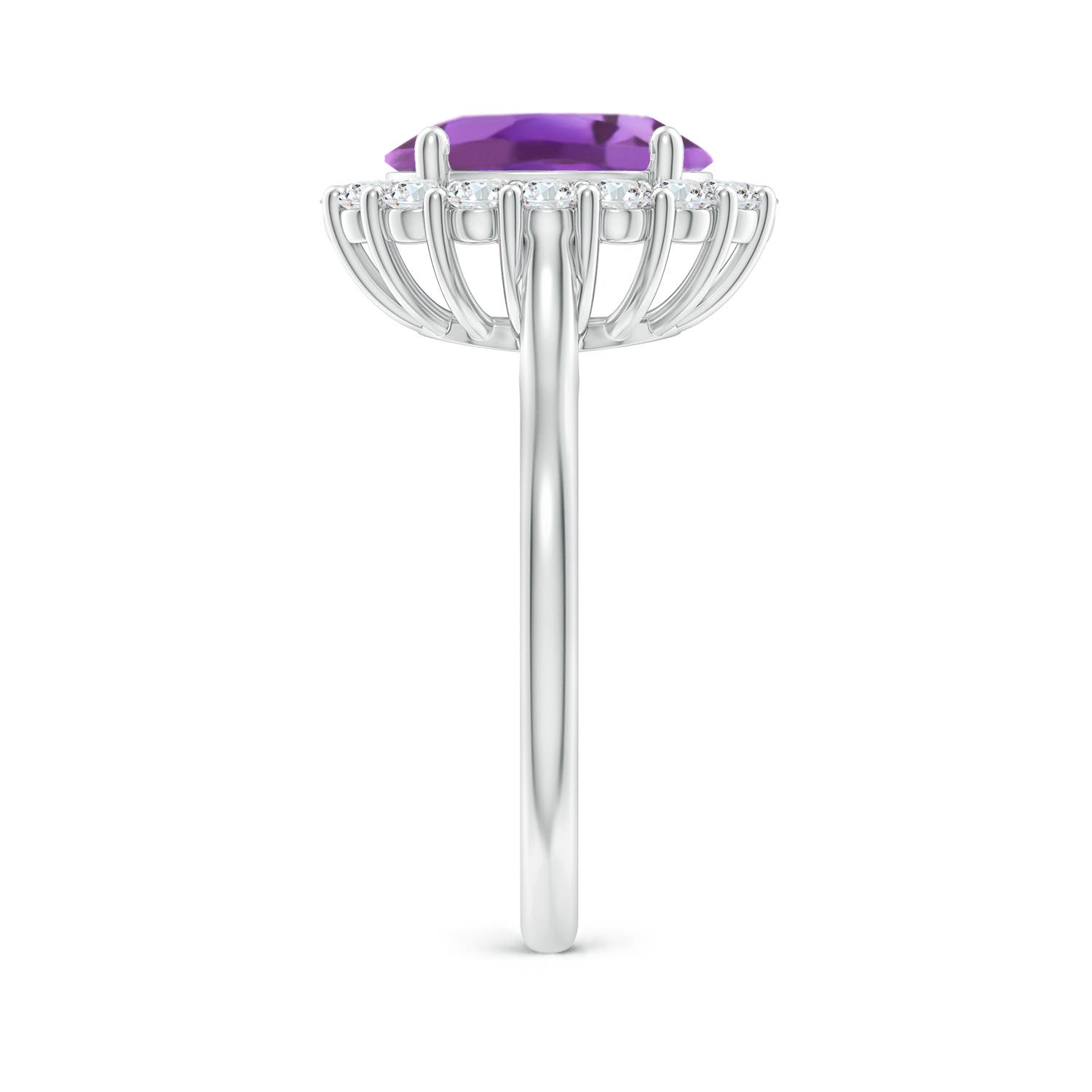 A - Amethyst / 2.98 CT / 14 KT White Gold