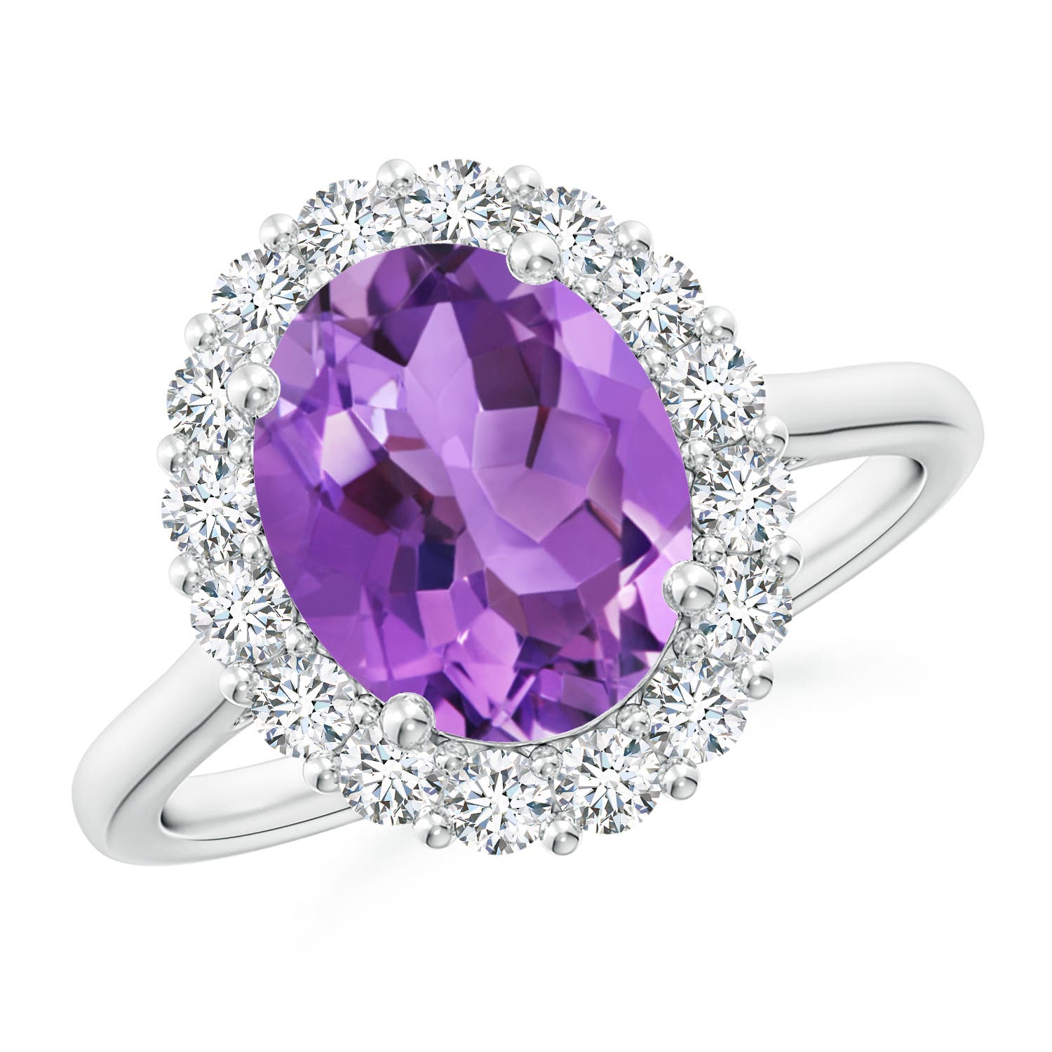 AA - Amethyst / 2.98 CT / 14 KT White Gold