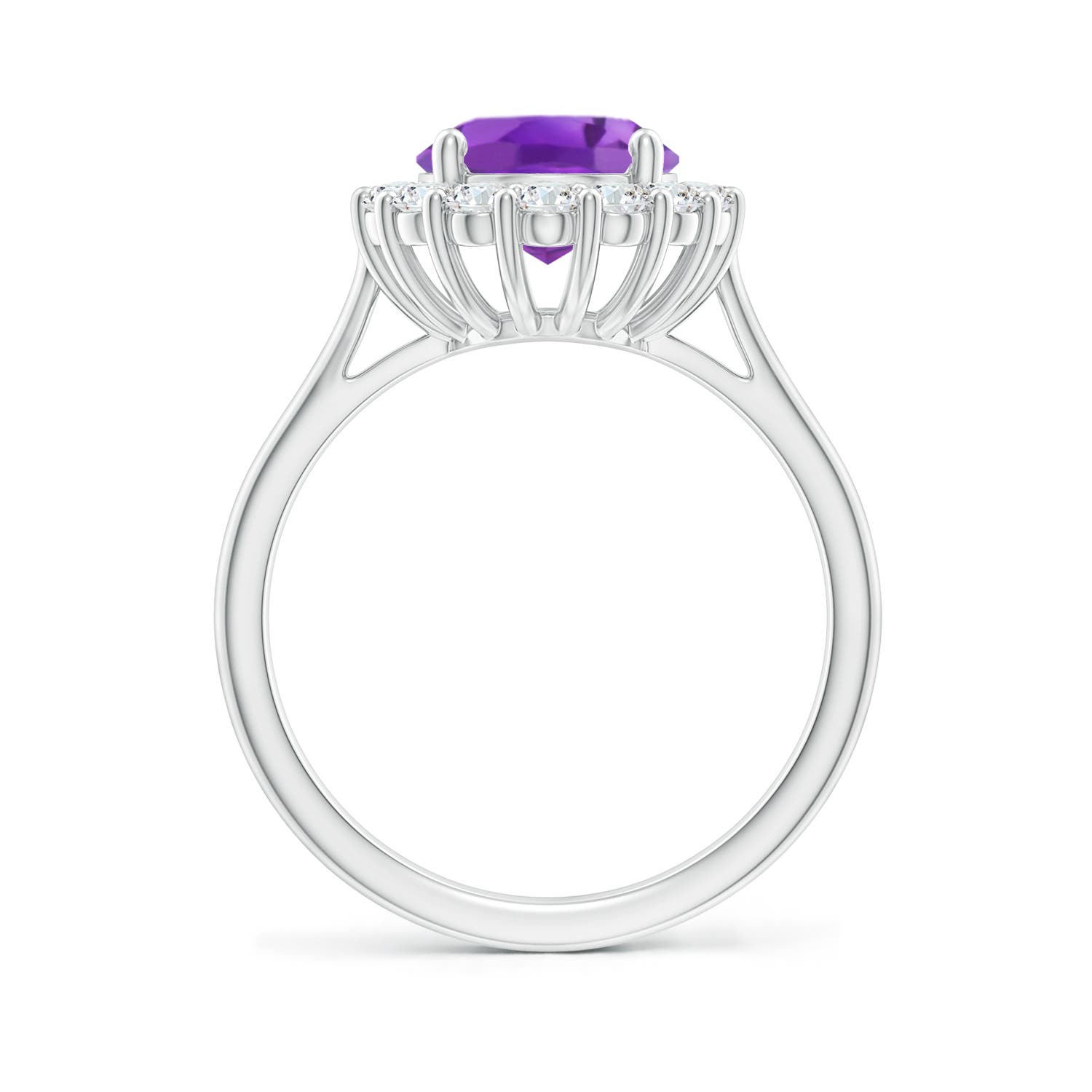 AA - Amethyst / 2.98 CT / 14 KT White Gold