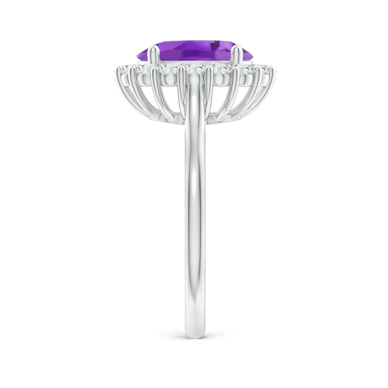 AA - Amethyst / 2.98 CT / 14 KT White Gold