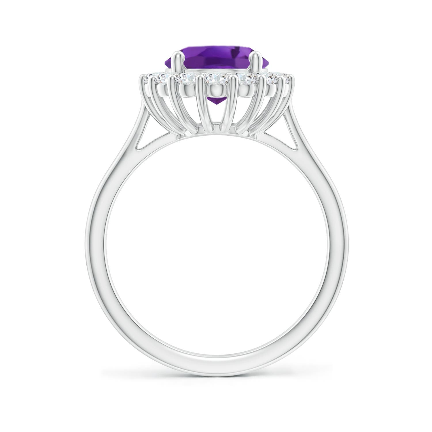 AAA - Amethyst / 2.98 CT / 14 KT White Gold