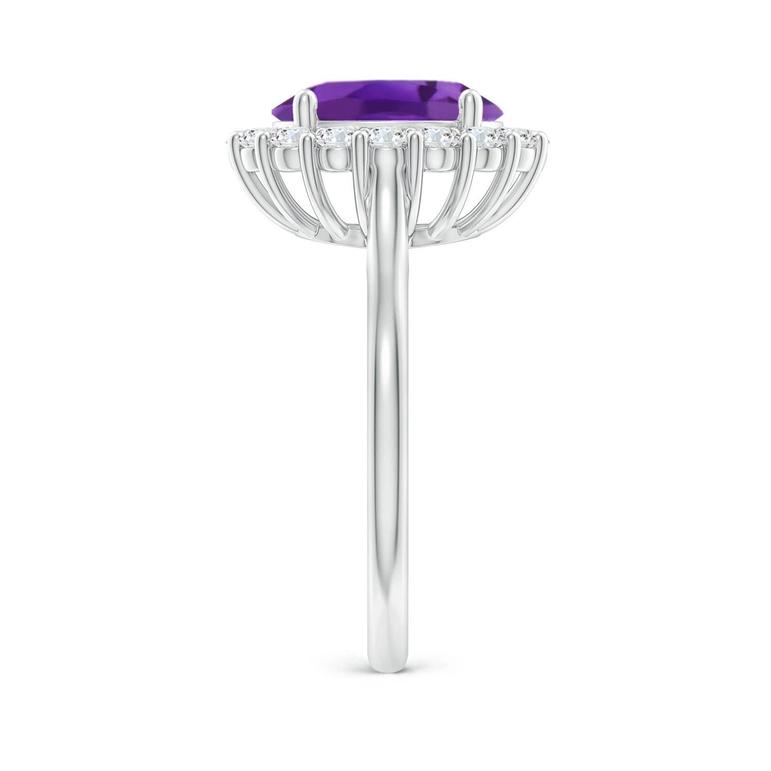 AAA - Amethyst / 2.98 CT / 14 KT White Gold