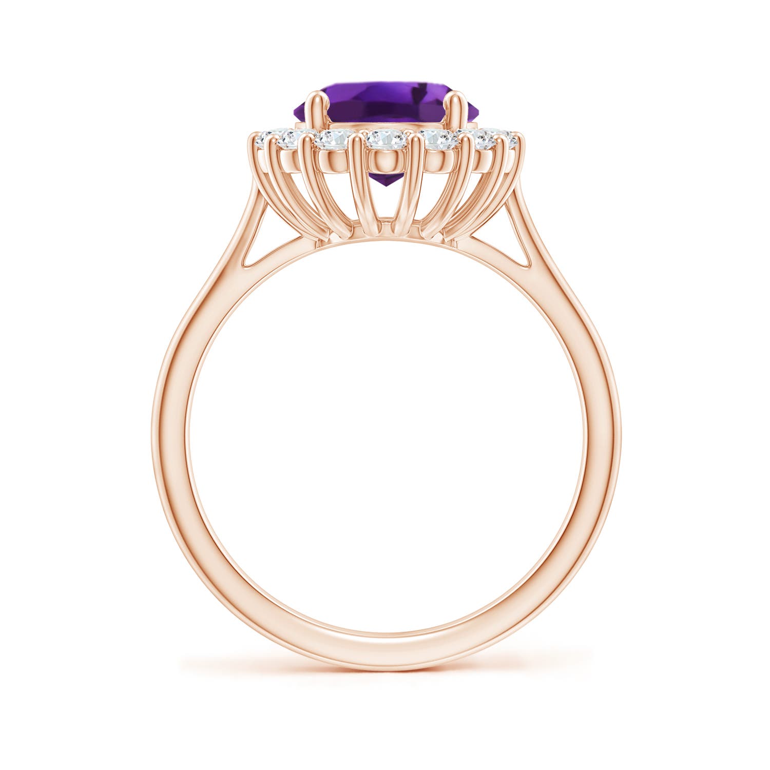 AAAA - Amethyst / 2.98 CT / 14 KT Rose Gold