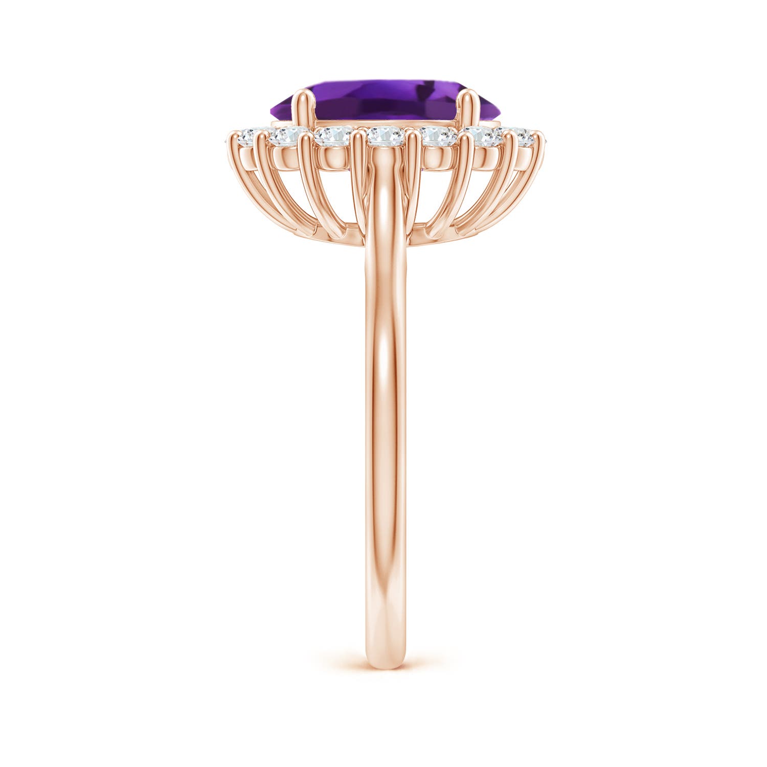 AAAA - Amethyst / 2.98 CT / 14 KT Rose Gold