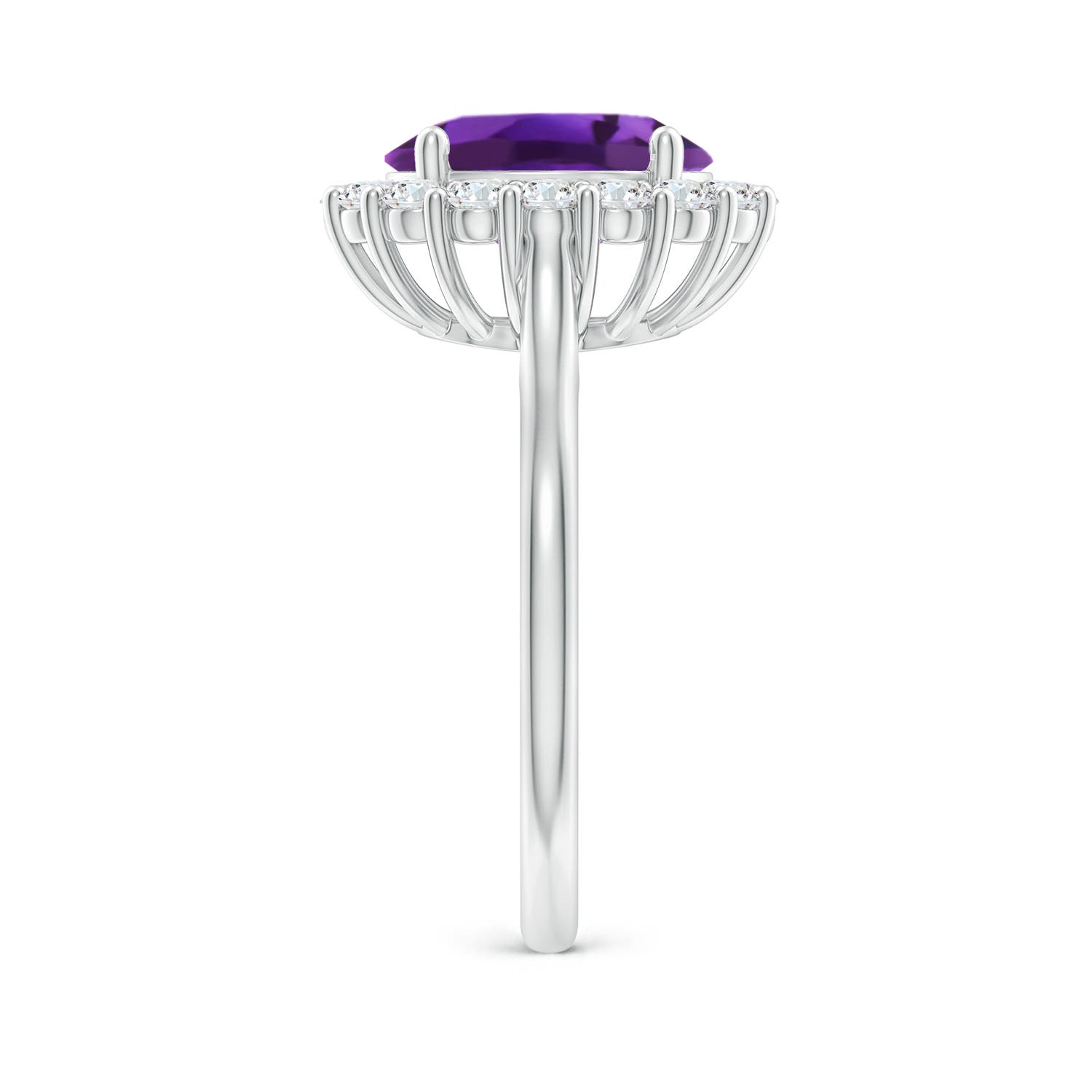 AAAA - Amethyst / 2.98 CT / 14 KT White Gold