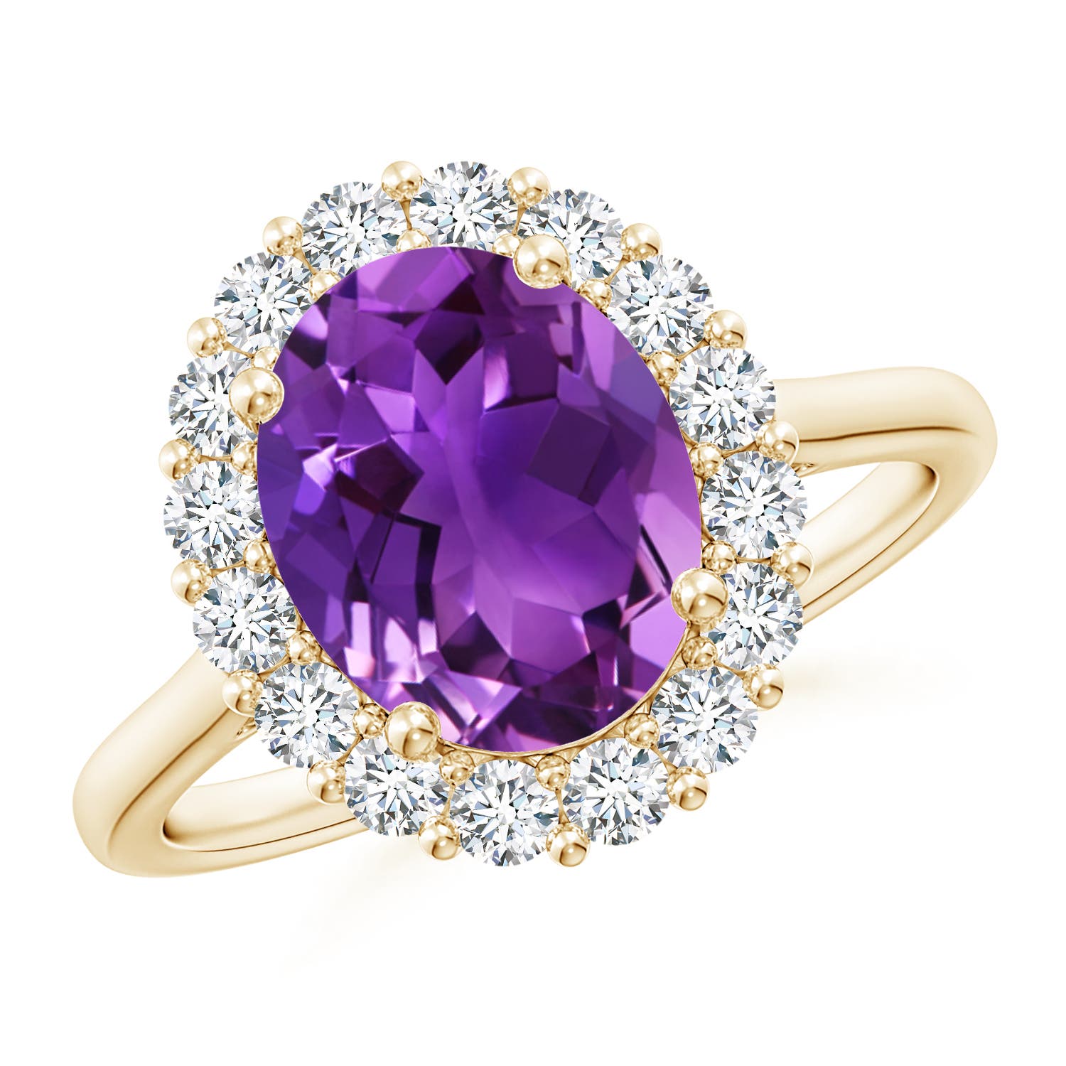 AAAA - Amethyst / 2.98 CT / 14 KT Yellow Gold