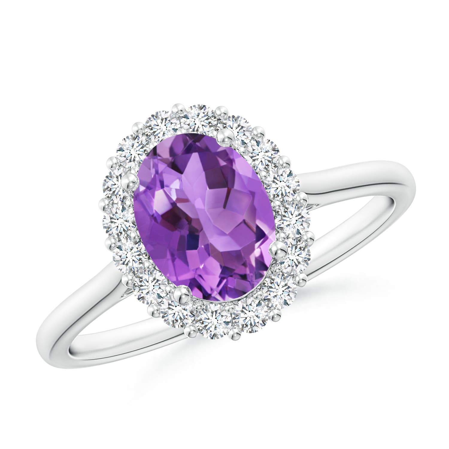 AA - Amethyst / 1.55 CT / 14 KT White Gold