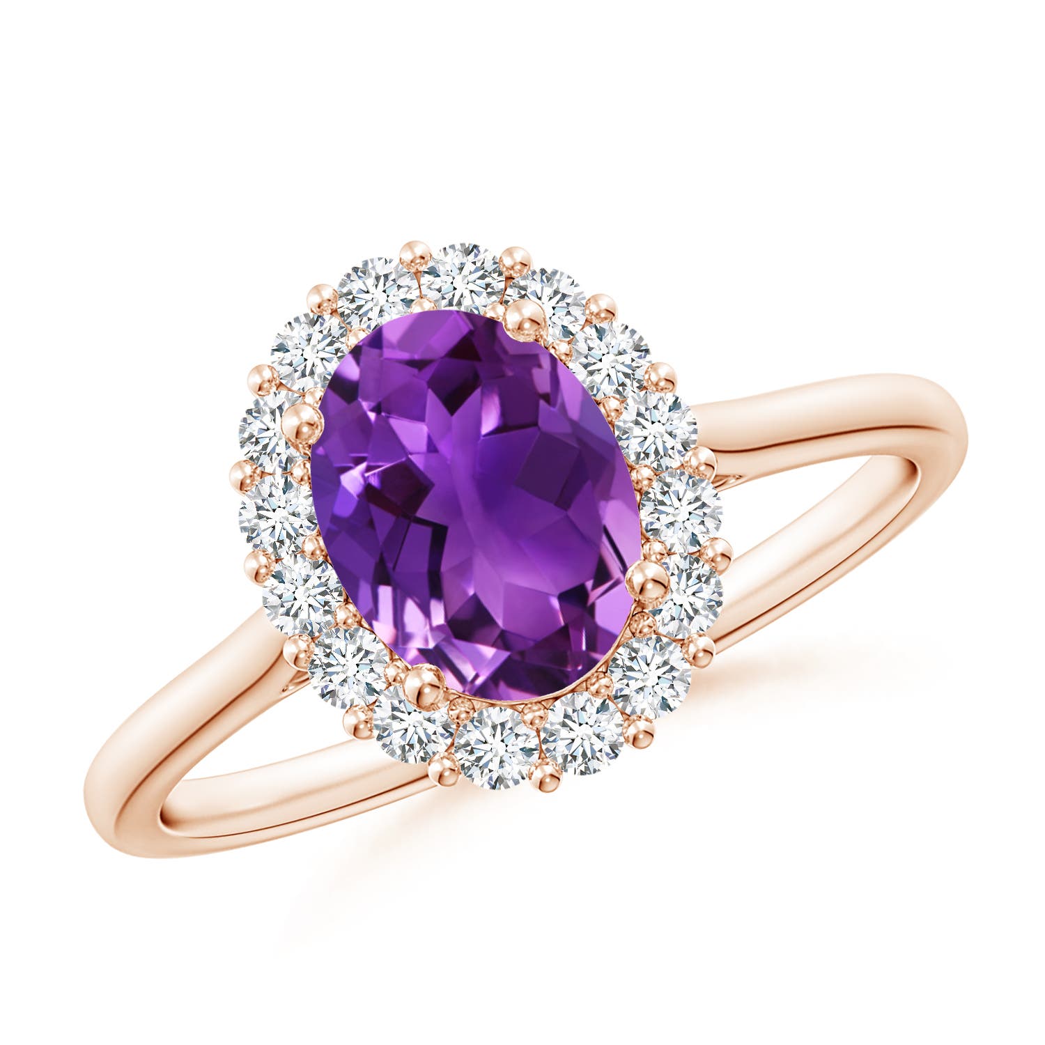 AAAA - Amethyst / 1.55 CT / 14 KT Rose Gold