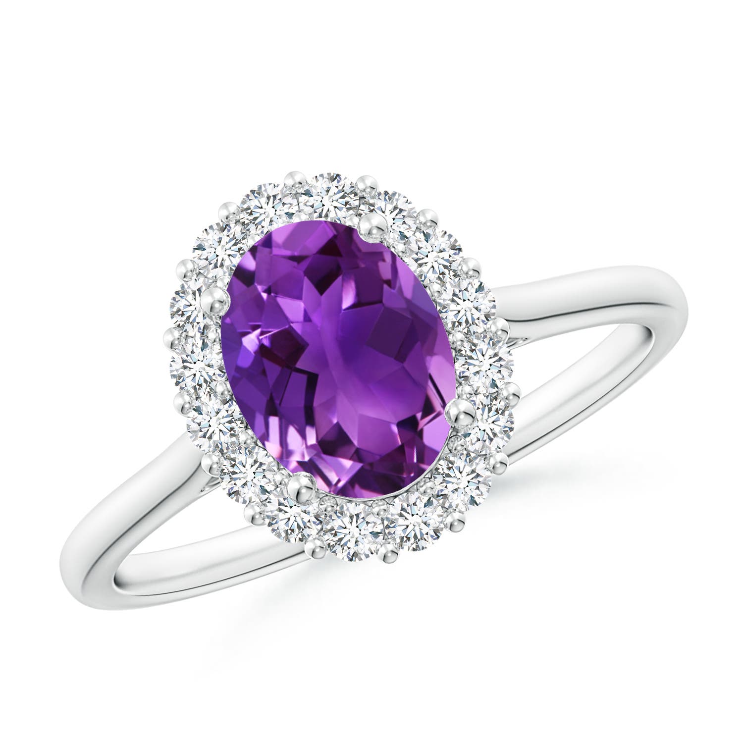 AAAA - Amethyst / 1.55 CT / 14 KT White Gold